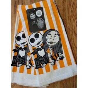 Nightmare Before Christmas Jack & Sally Kitchen Towels Set Of 2